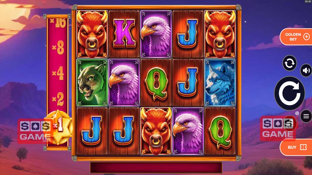 Screenshot of Buffalo Freedom DoubleMax slot from Yggdrasil Buffalo Freedom DoubleMax