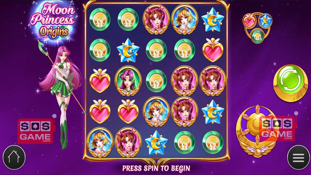 Screenshot of Moon Princess Origins slot from Play’n GO Moon Princess Origins