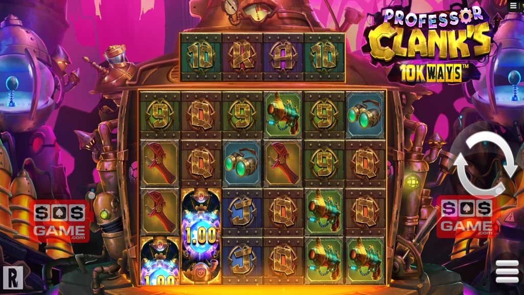 Screenshot of Professor Clank's 10K Ways slot from ReelPlay Professor Clank's 10K Ways